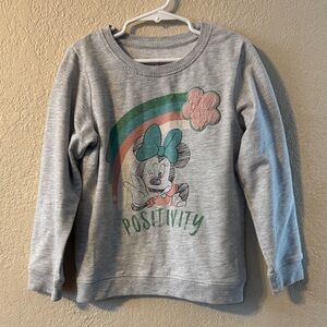 Disney Minnie Mouse Positivity Gray Sweatshirt